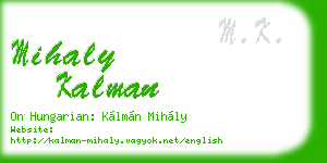 mihaly kalman business card