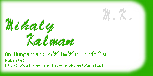 mihaly kalman business card